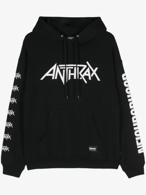 Neighborhood x Anthrax logo-print hoodie