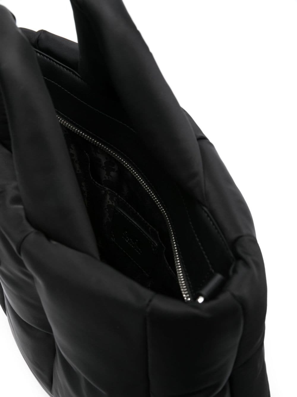 Shop Karl Lagerfeld Ikonik Karl Puffer Tote Bag In Black
