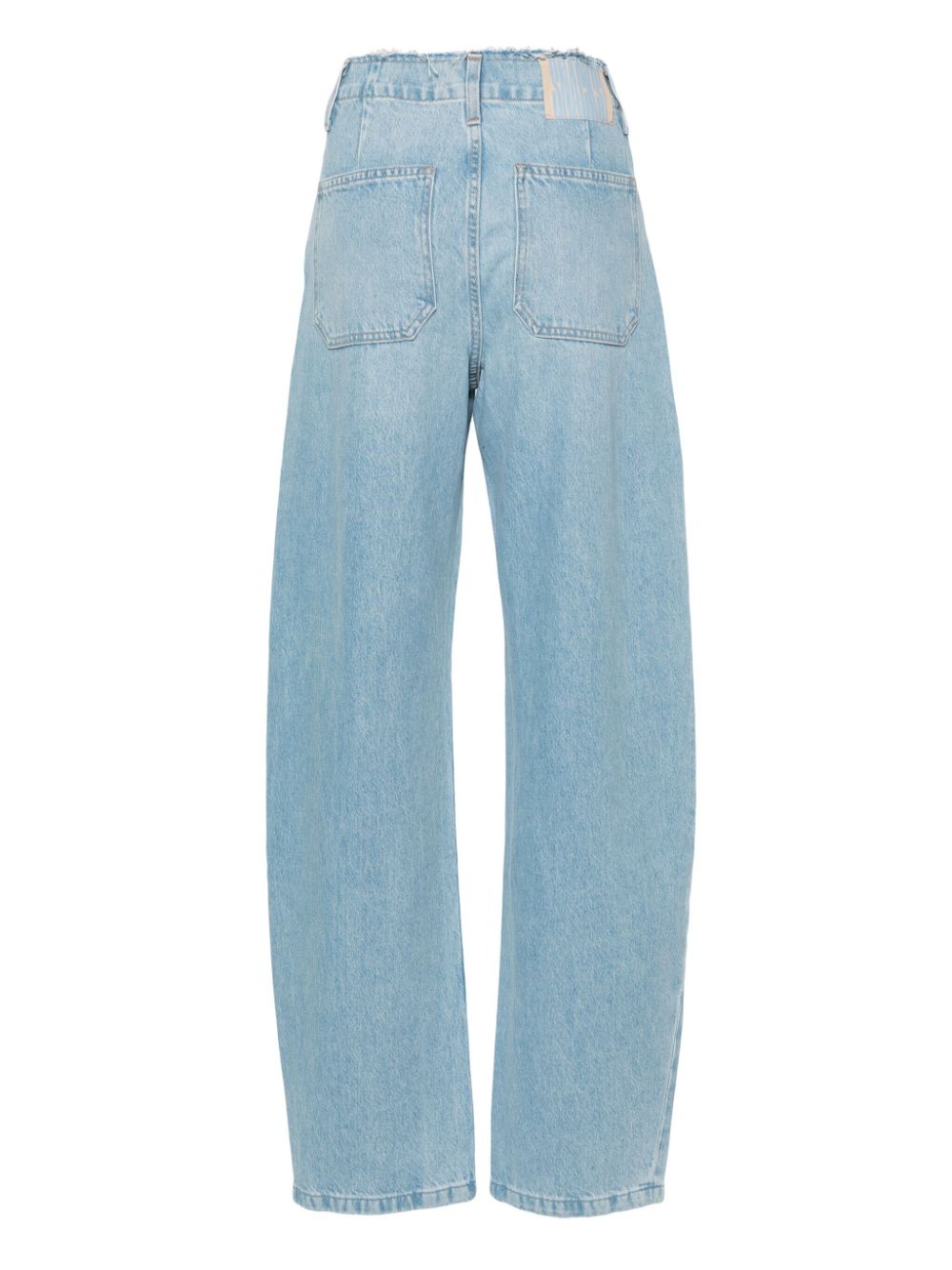 Shop Mother Kegger High-waisted Wide-leg Jeans In Blue