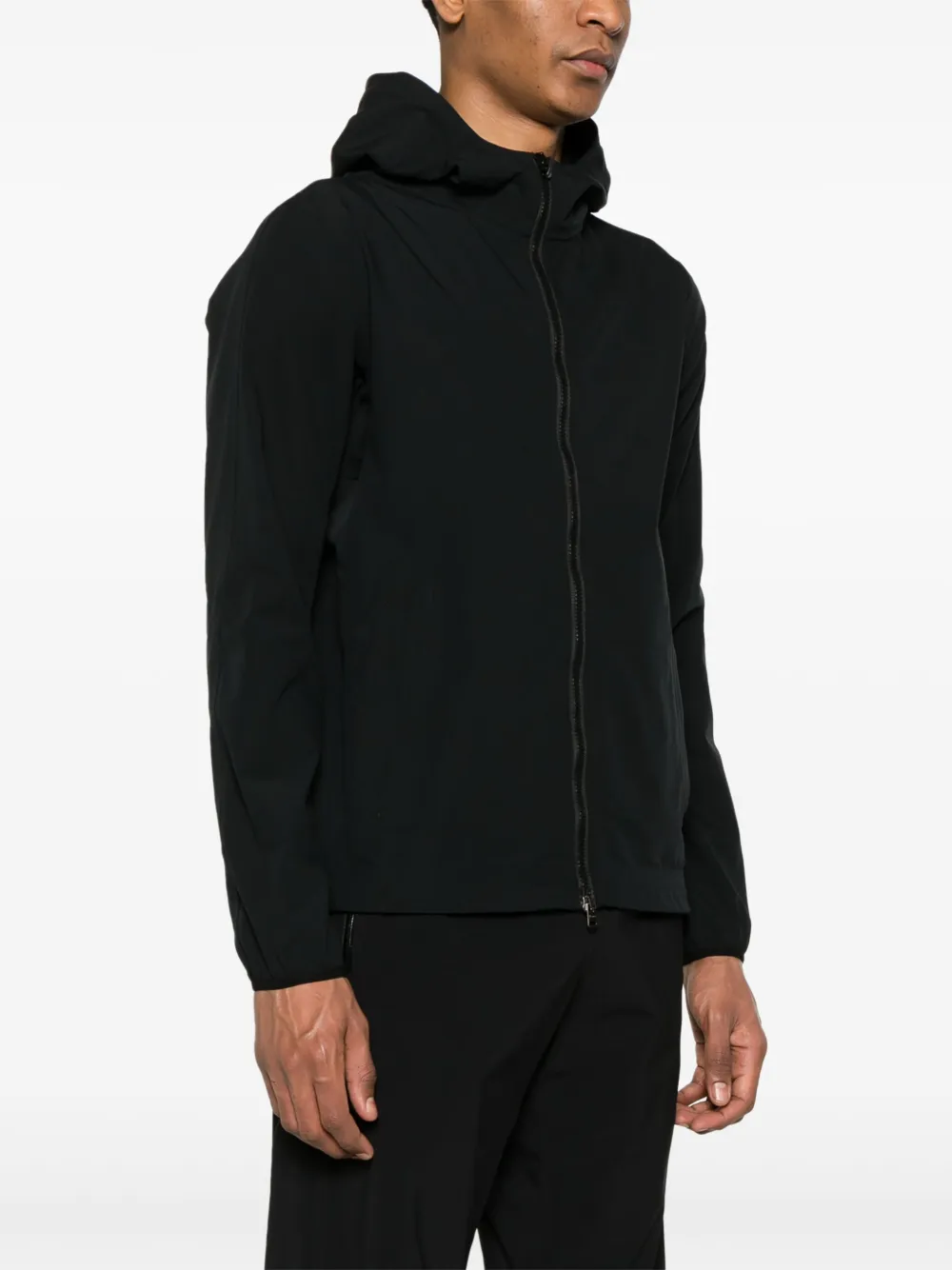 Shop Herno Hooded Water-repellent Jacket In Black