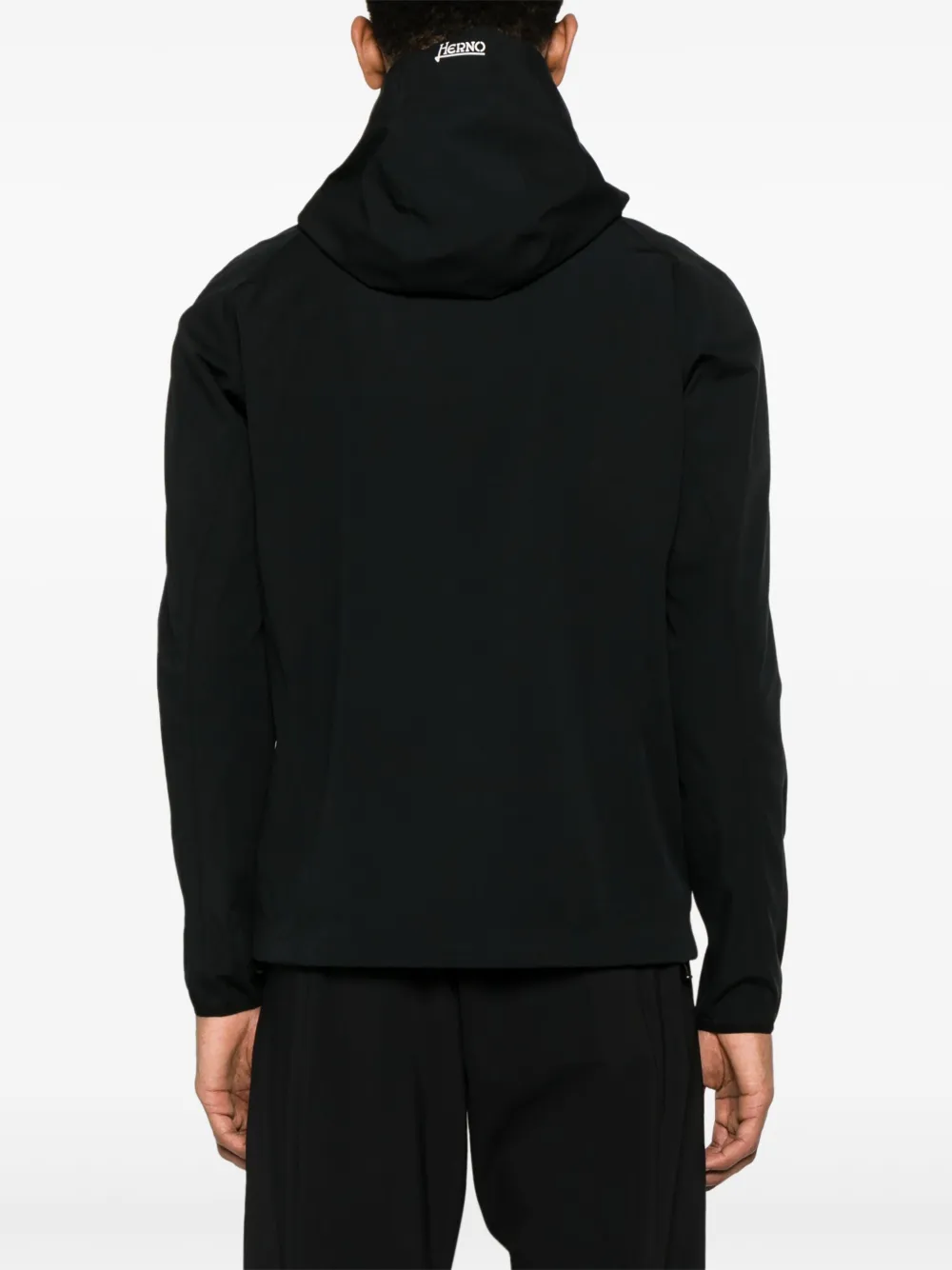 Shop Herno Hooded Water-repellent Jacket In Black