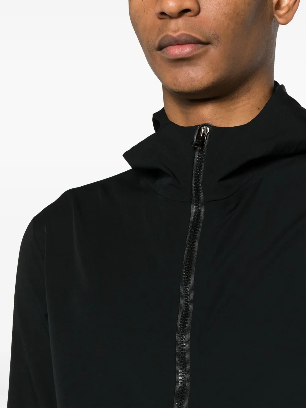 Shop Herno Hooded Water-repellent Jacket In Black