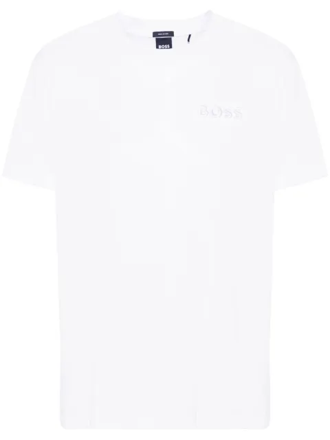 BOSS embroidered-logo cotton T-shirt