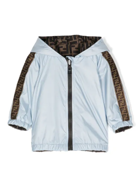 Fendi Kids reversible hooded rain jacket