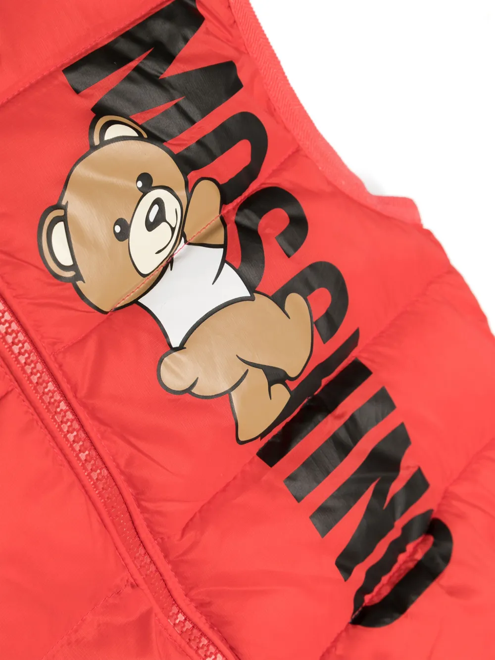 Moschino Kids Bodywarmer met teddybeerprint Rood