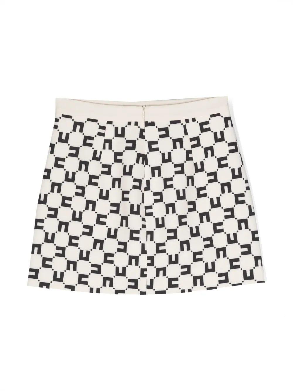 Elisabetta Franchi La Mia Bambina Mini-rok met logoprint - Wit