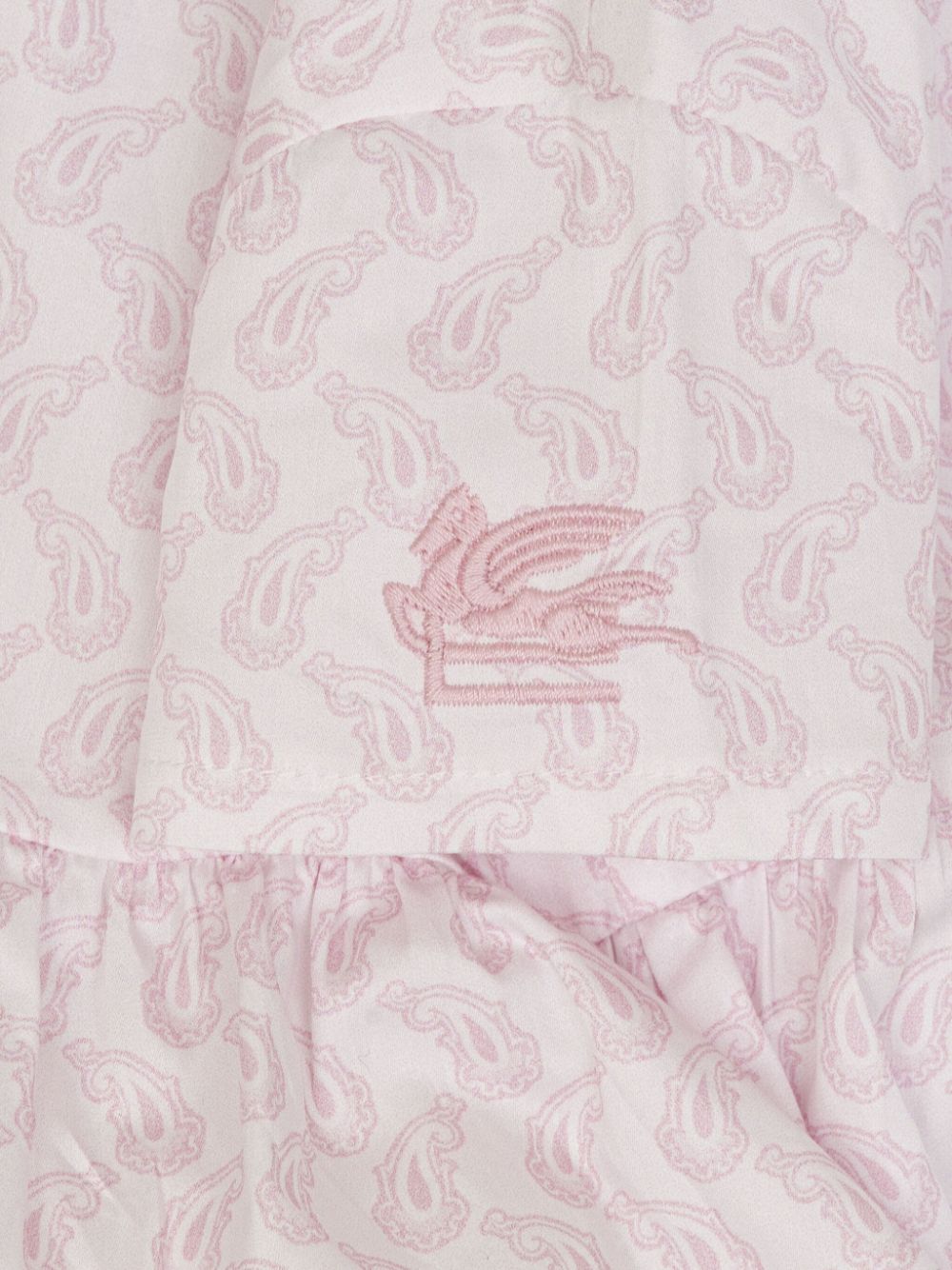 Shop Etro Paisley-print Cotton Romper In Pink