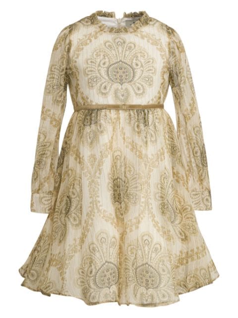 ETRO KIDS paisley-print silk dress