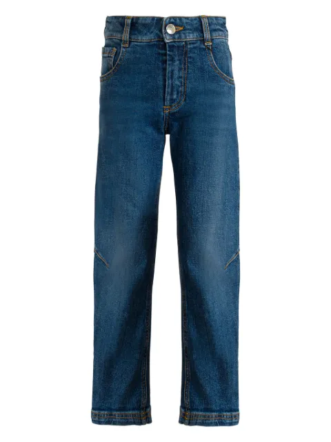 ETRO KIDS logo-embroidered straight-leg jeans 