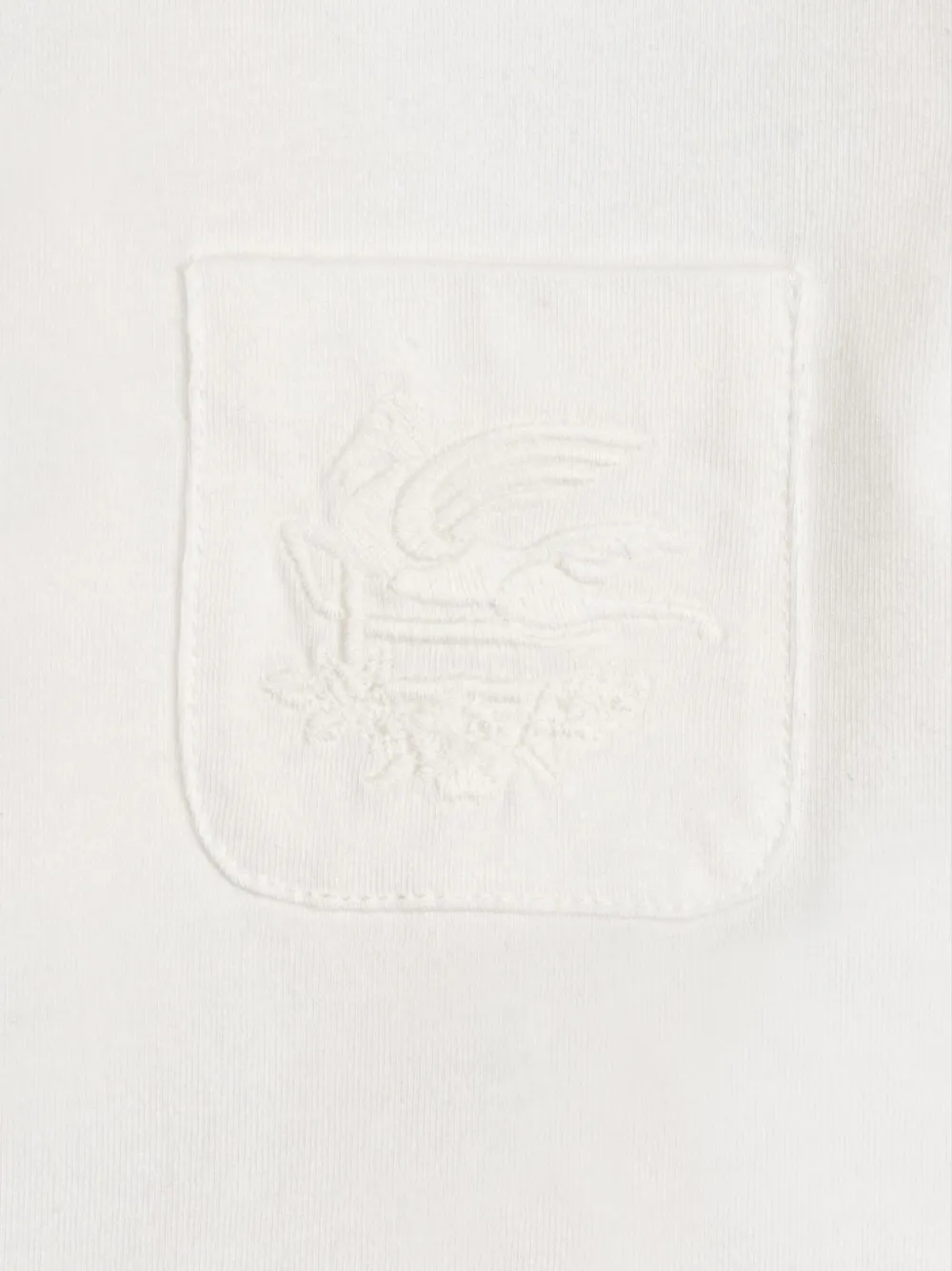 Shop Etro Pegaso-embroidered Cotton T-shirt In White