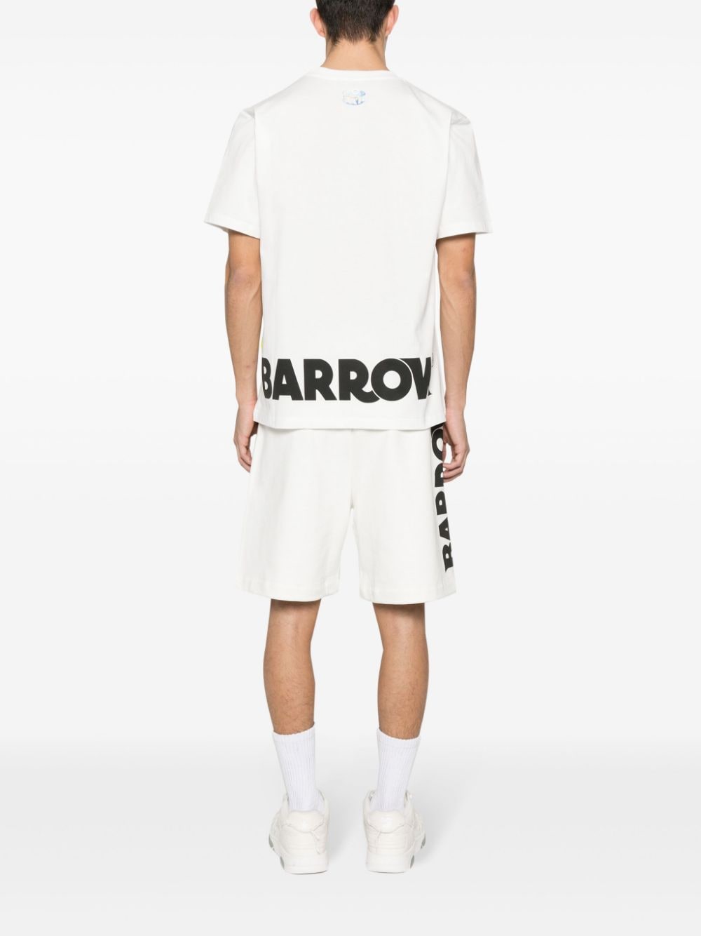 Shop Barrow Logo-print T-shirt In White