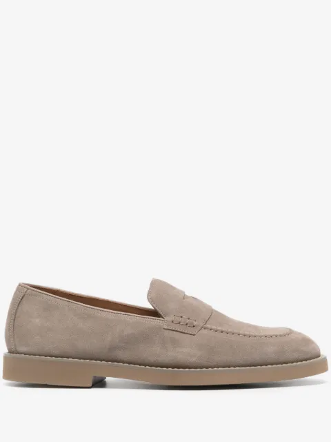Doucal's almond suede loafers