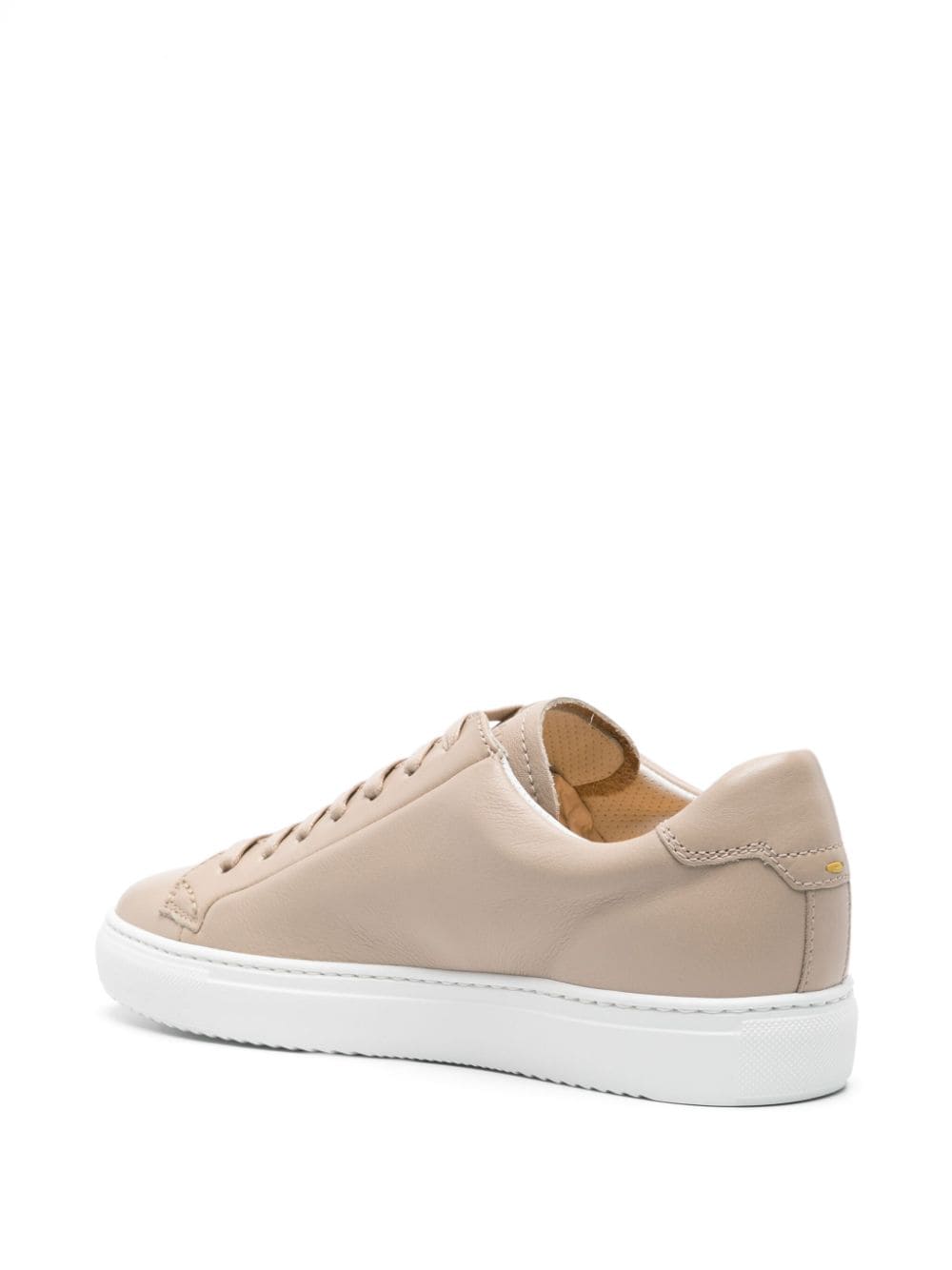 Shop Doucal's Lace-up Leather Sneakers In Neutrals