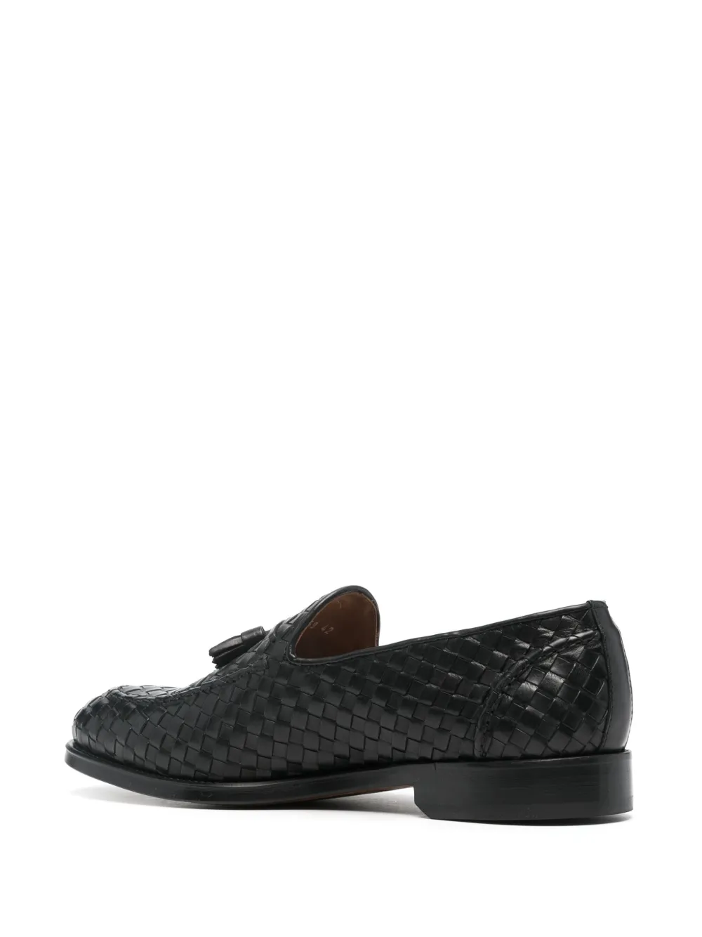 Doucal's Interwoven Leather Loafers In Black