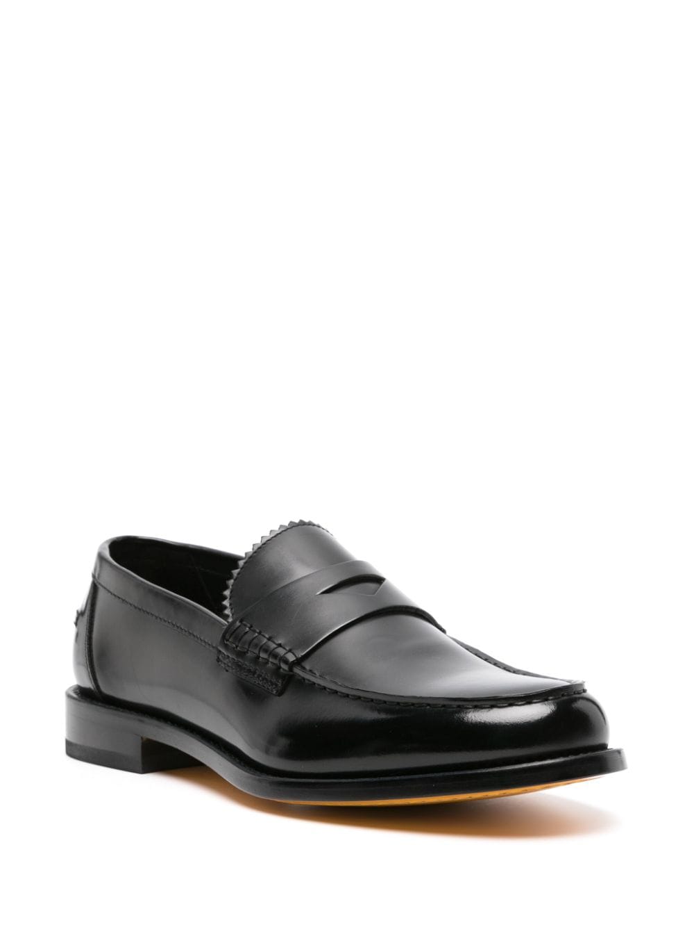 Shop Doucal's Penny-slot Patent Leather Loafers In Black