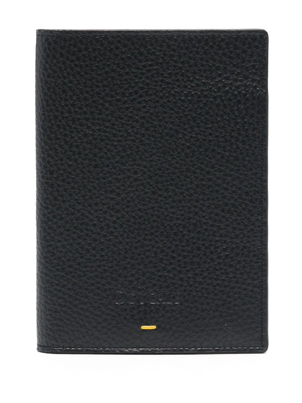 Doucal's logo-debossed leather passport holder - Blu