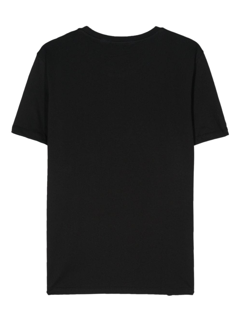 Shop Dondup Logo-embroidered Cotton T-shirt In 黑色