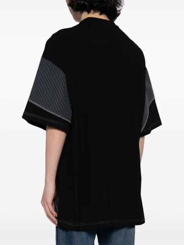 Feng Chen Wang Panelled Cotton T-shirt - Farfetch