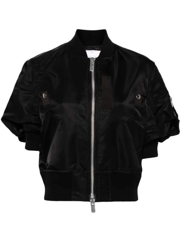 Puff sleeve outlet bomber jacket