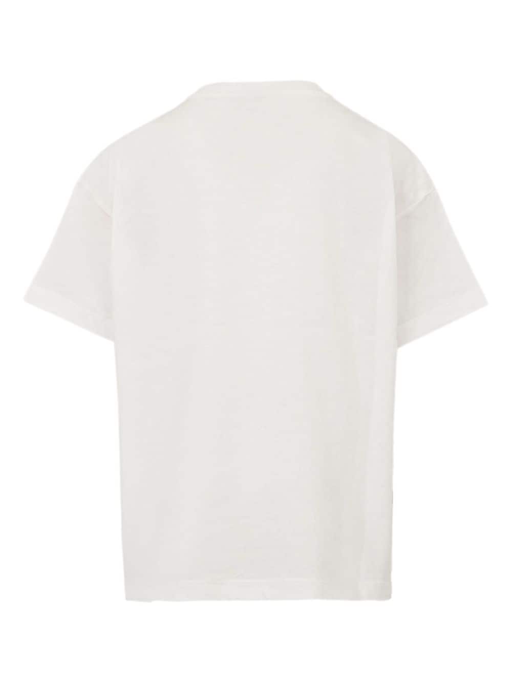 ETRO KIDS Katoenen T-shirt met borduurwerk Wit