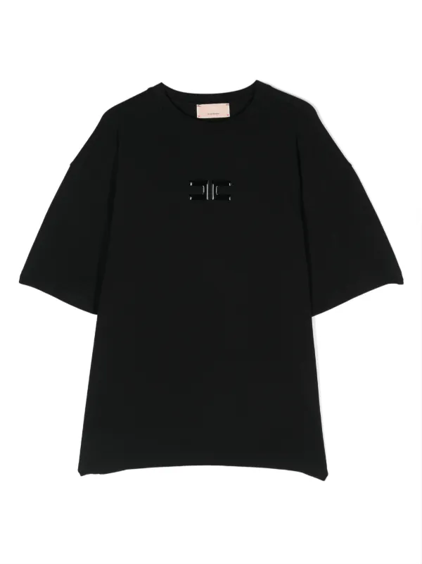 Elisabetta Franchi La Mia Bambina logo applique T shirt Black FARFETCH TR