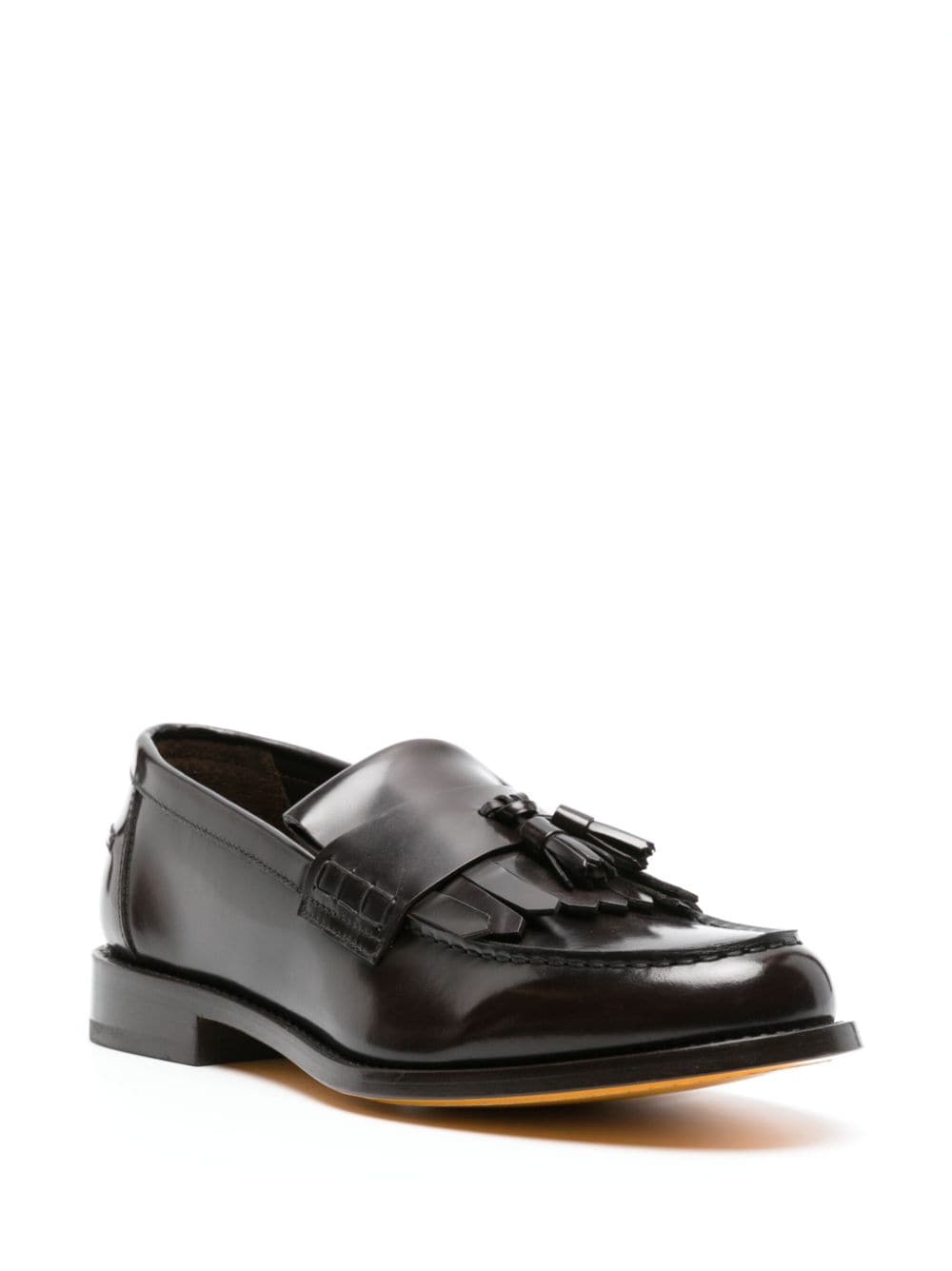 Shop Doucal's Tassel-detail Leather Loafers In Braun