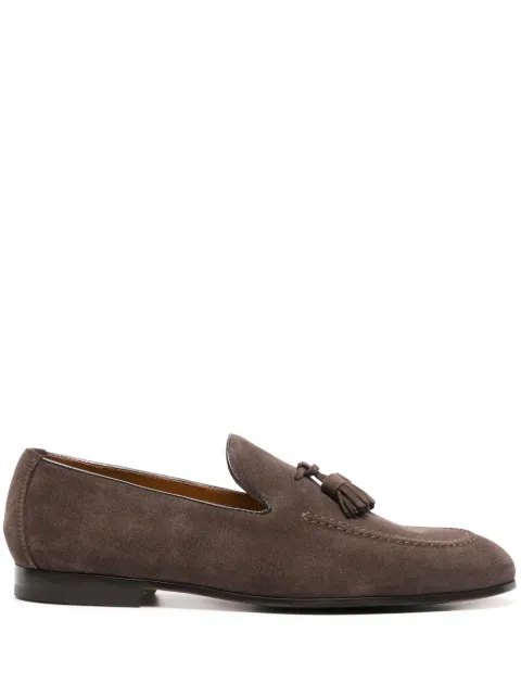 Doucal's tassel-detail suede loafers