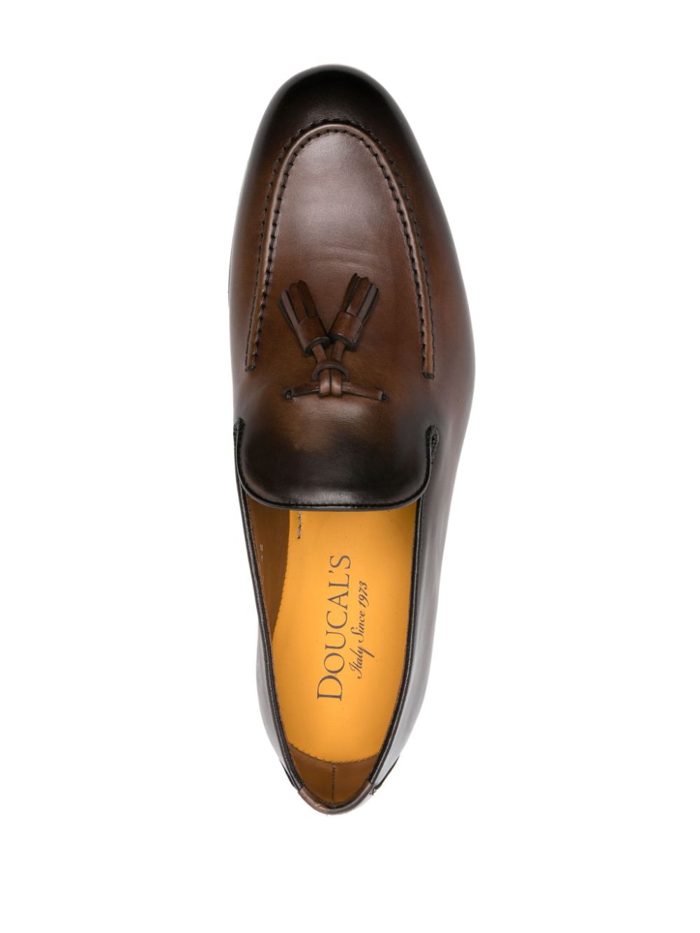 Shop Doucal's Tassel-detail Faded Loafers In Brown