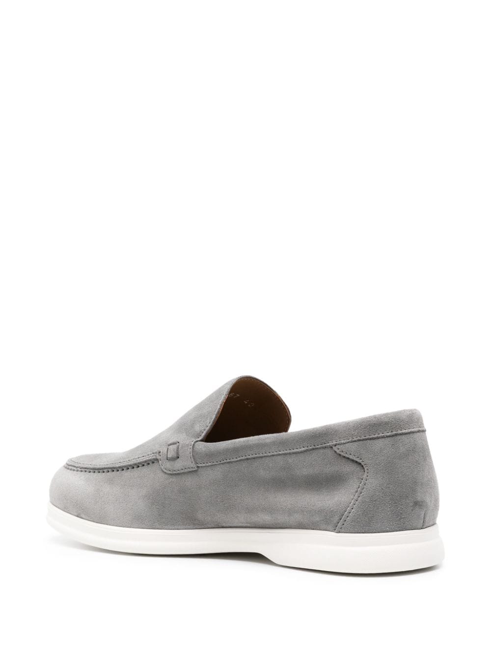 Shop Doucal's Slip-on Suede Loafers In Grey