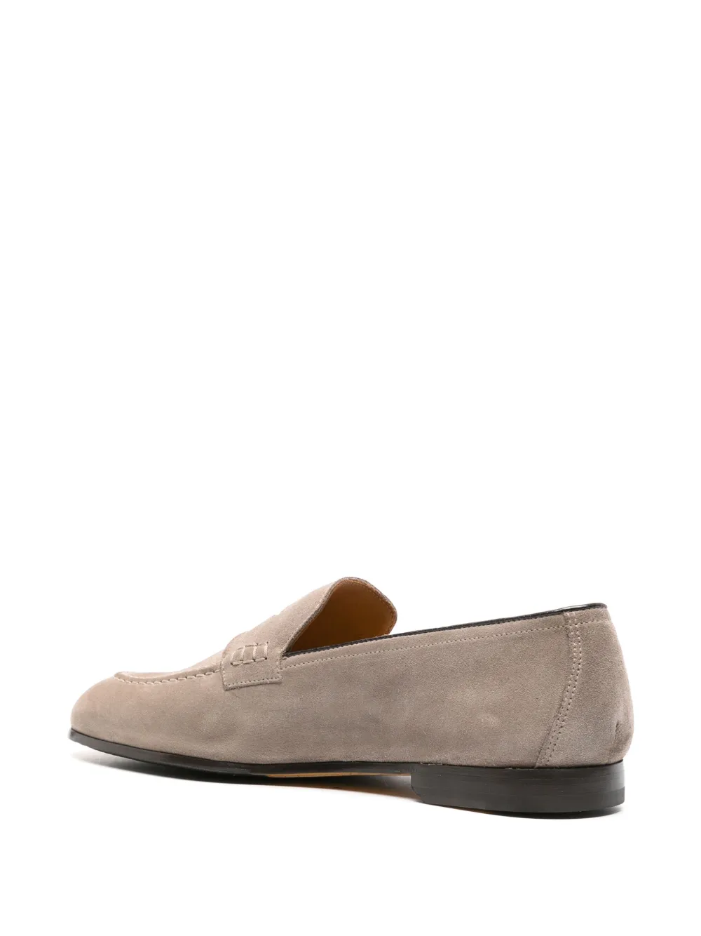 Shop Doucal's Penny-slot Suede Loafers In Neutrals