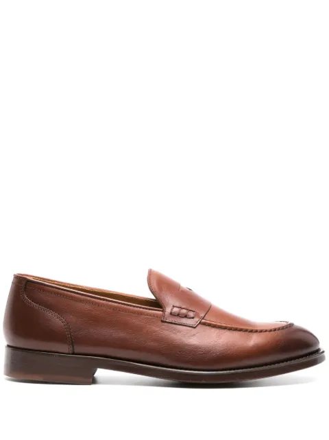 Doucal's penny-slot leather loafers