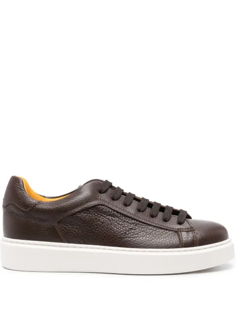 Doucal's logo-patch leather sneakers