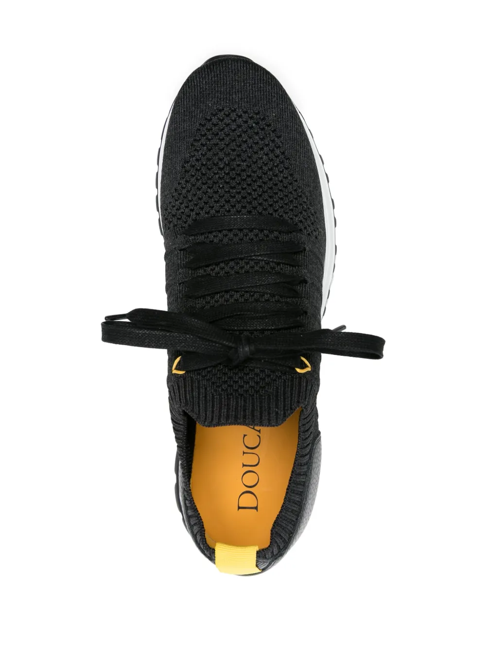 Doucal's Sock-ankle Lace-up Sneakers In Black