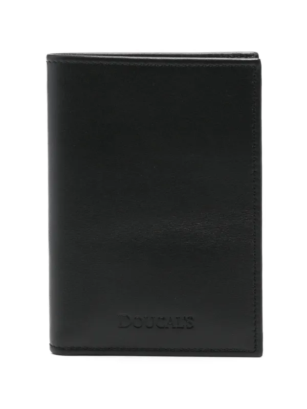 Doucal's Logo-debossed Leather Wallet in Black