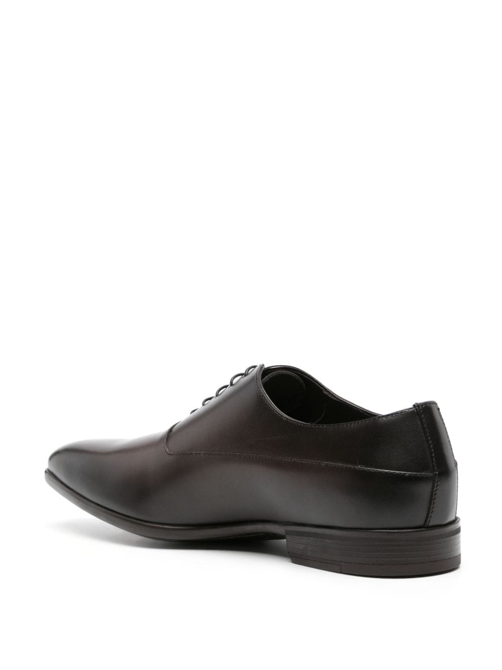 Shop Doucal's Lace-up Leather Oxford Shoes In Brown