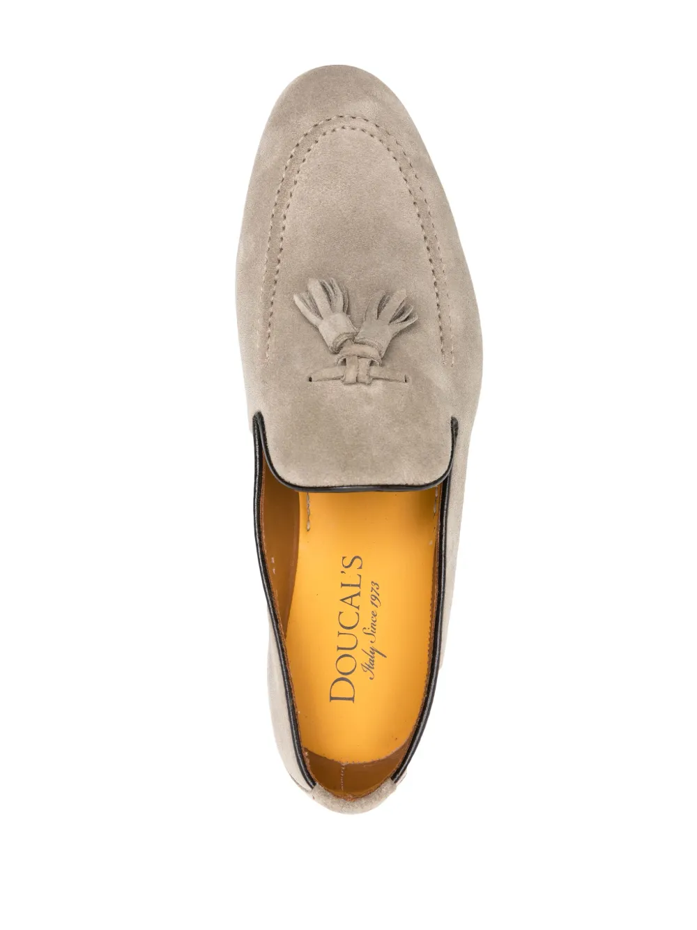 Shop Doucal's Tassel-detail Suede Loafers In Neutrals