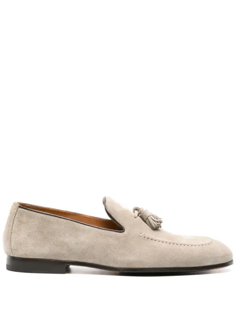 Doucal's tassel-detail suede loafers