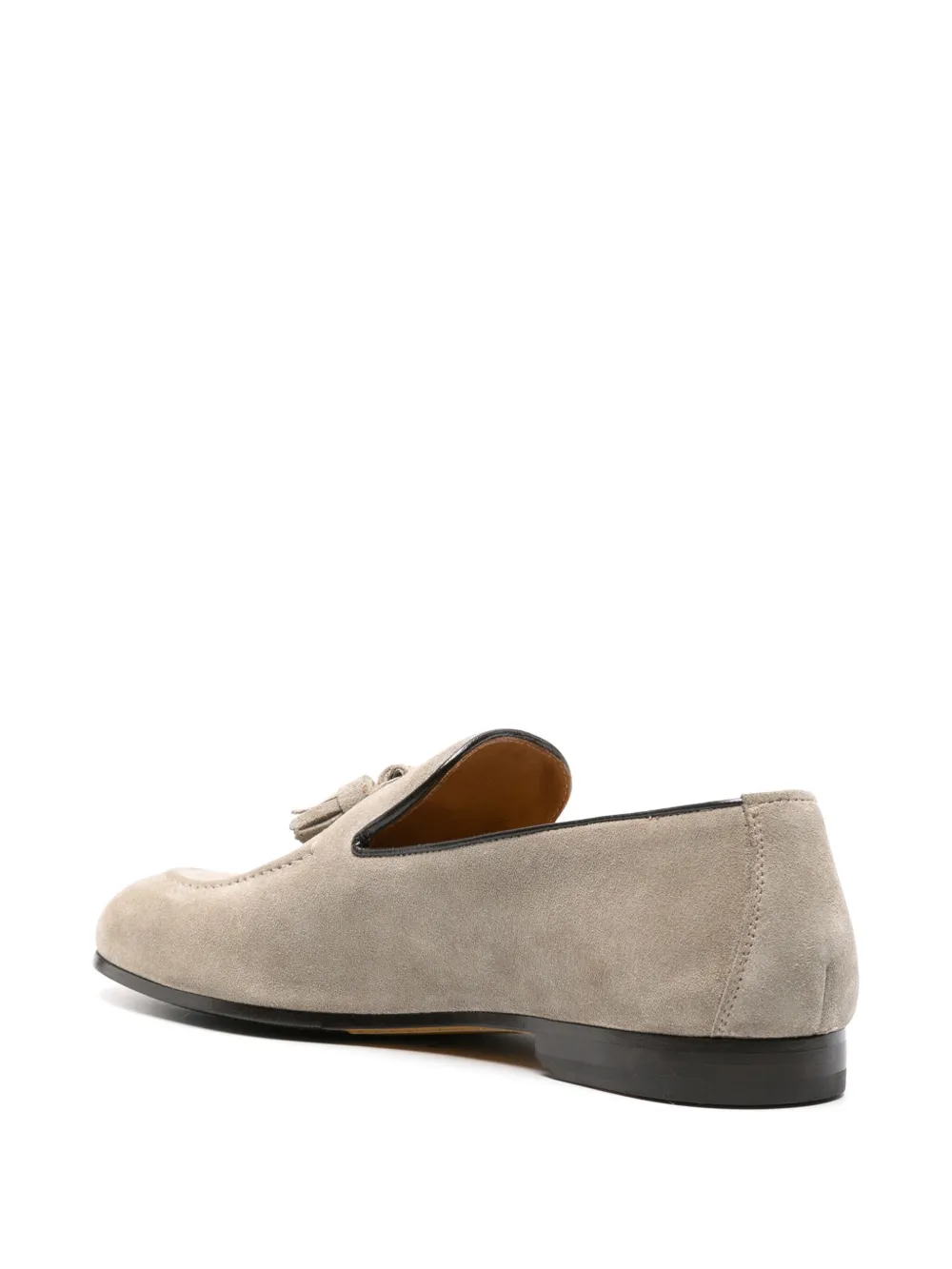 Shop Doucal's Tassel-detail Suede Loafers In Neutrals