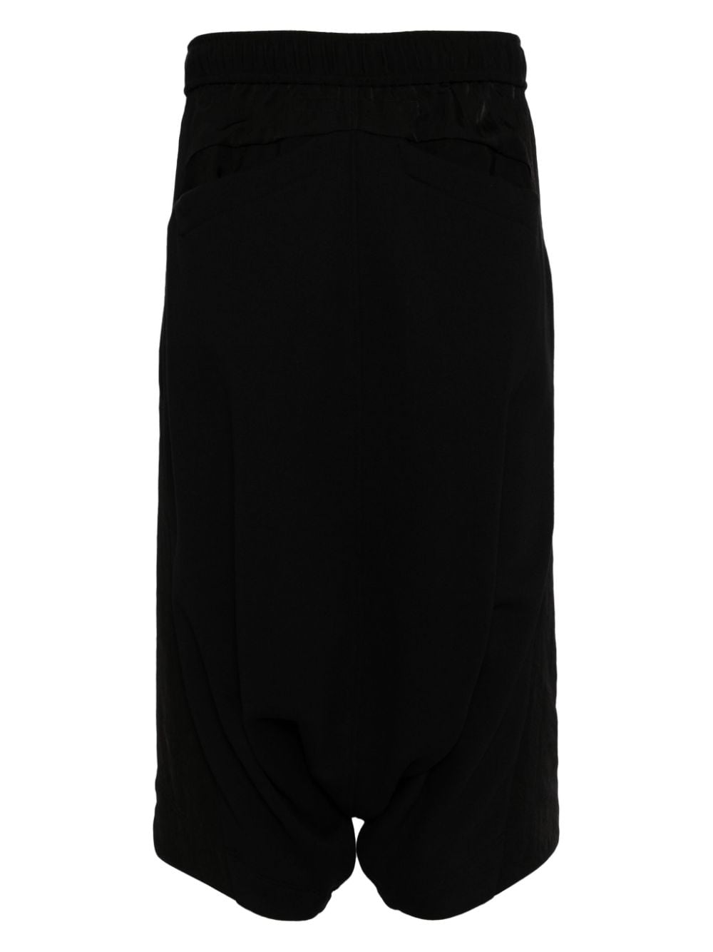 Shop Julius Drop-crotch Cotton Track Shorts In Black