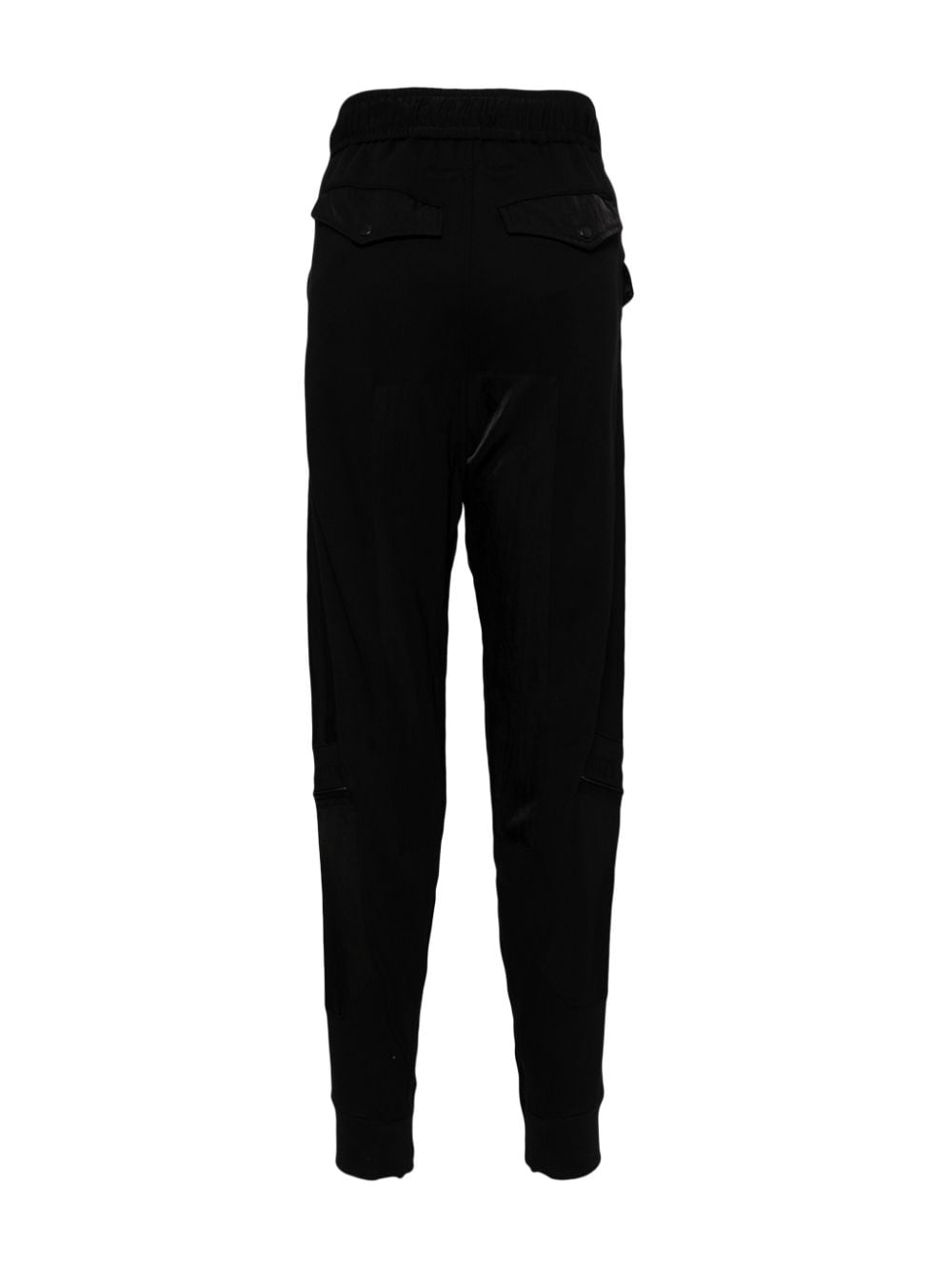 Shop Julius Cotton Tapered Track Pants In Black
