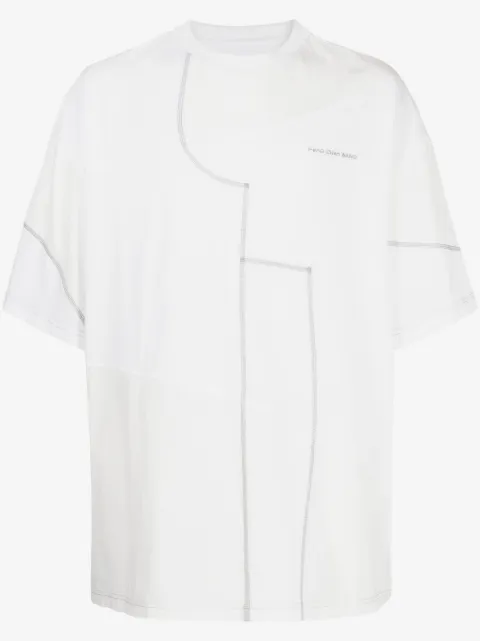 Feng Chen Wang t-shirt en coton à empiècements