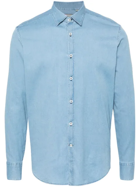 Canali twill stretch-cotton shirt