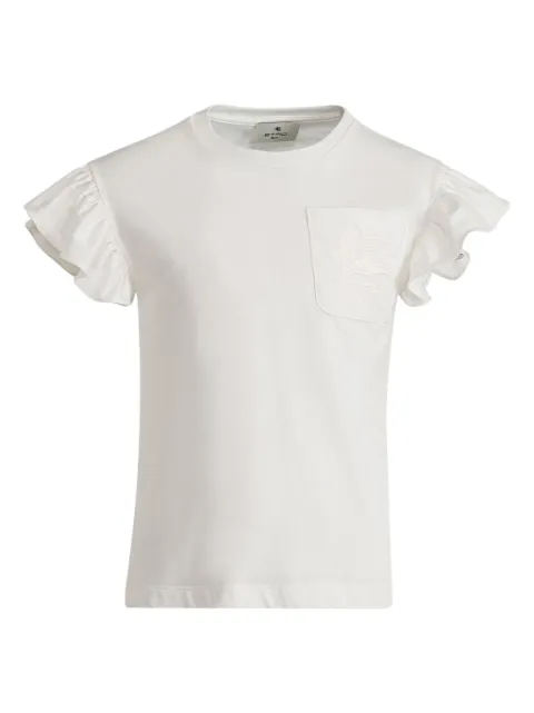 ETRO KIDS ruffle-sleeve cotton T-shirt
