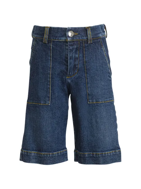 ETRO KIDS logo-embroidered denim shorts 