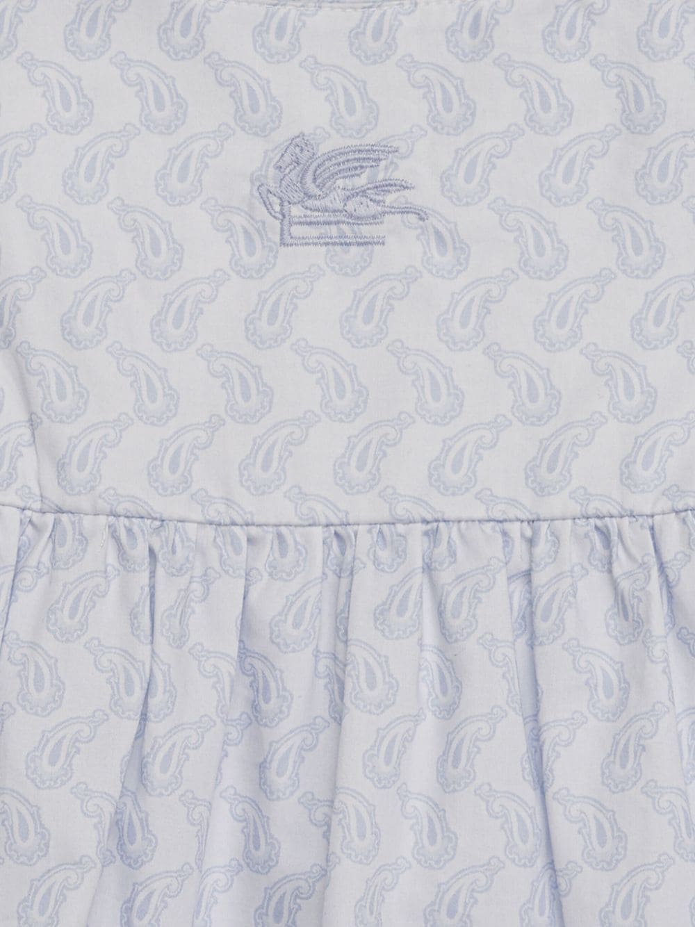 Shop Etro Paisley-print Cotton Romper In Blue