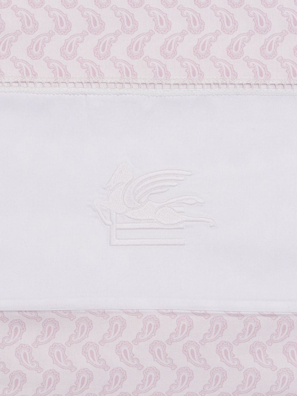 Shop Etro Pegaso-embroidered Cotton Bedding Set In Pink