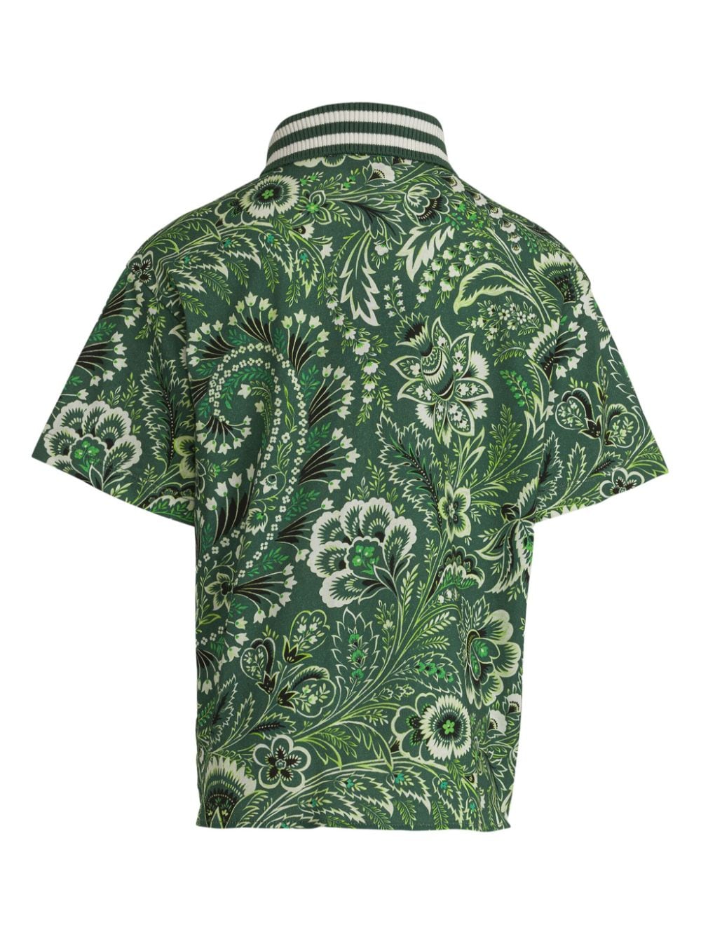 Shop Etro Paisley-print Polo Shirt In Green