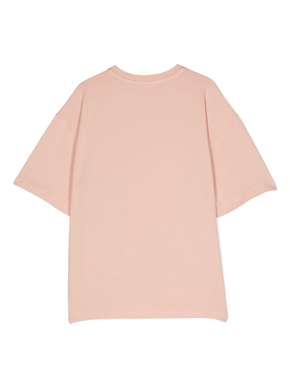 Shop Elisabetta Franchi La Mia Bambina Logo-appliqué T-shirt In Pink