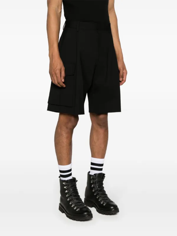 DSQUARED2 Pleated Virgin Wool Cargo Shorts - Farfetch