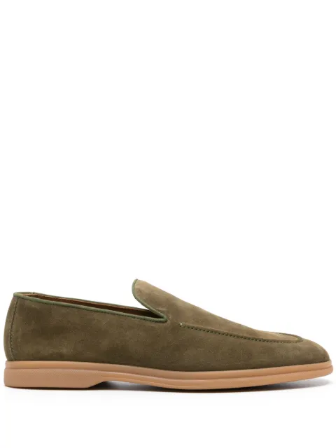 Doucal's almond-toe suede loafers